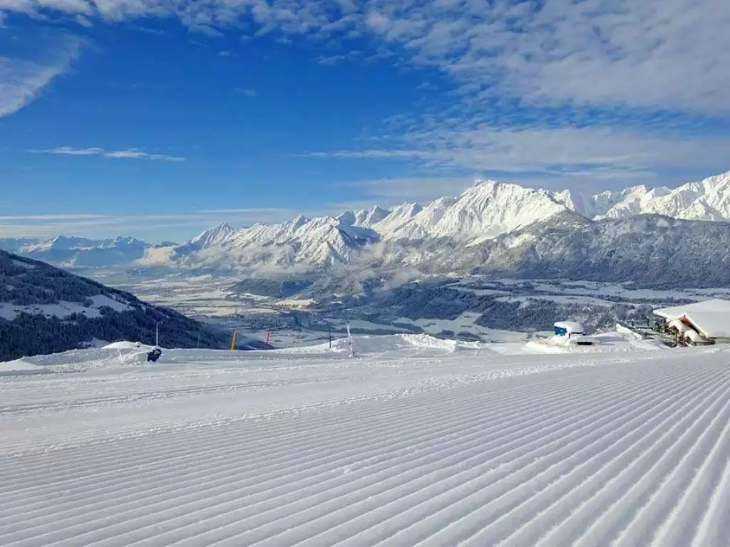 Weerberg ski resort with views down into the valley